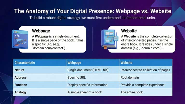 web page diferents